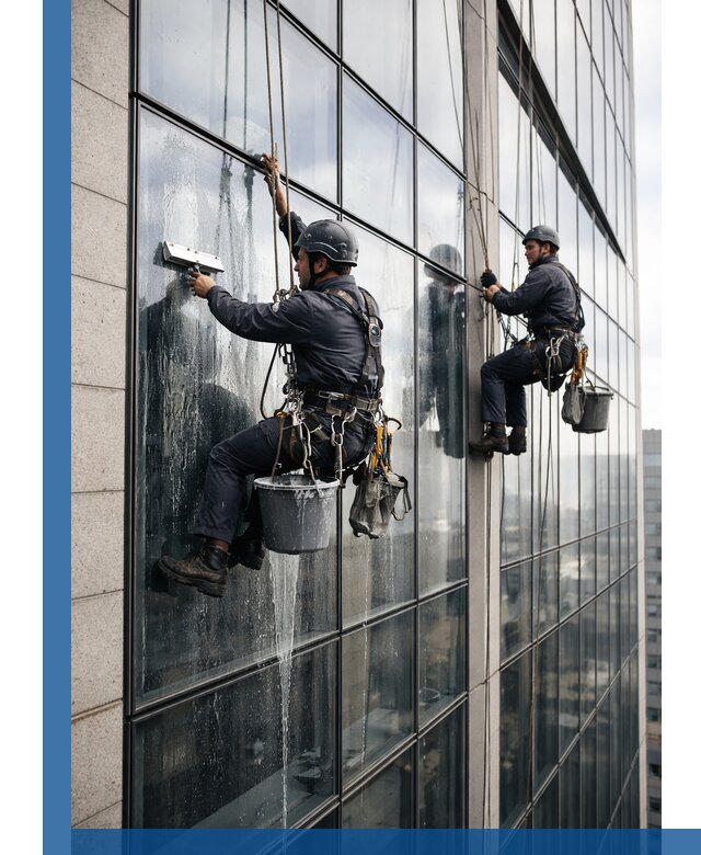 Профессиональная мойка стеклянных фасадов зданий в Климовске