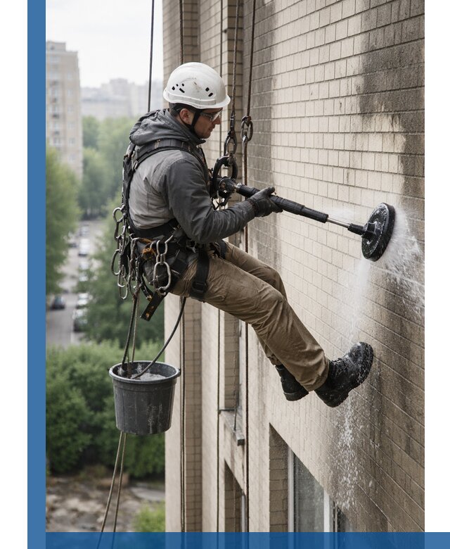 Очистка фасада от копоти в Климовске профессионально и безопасно