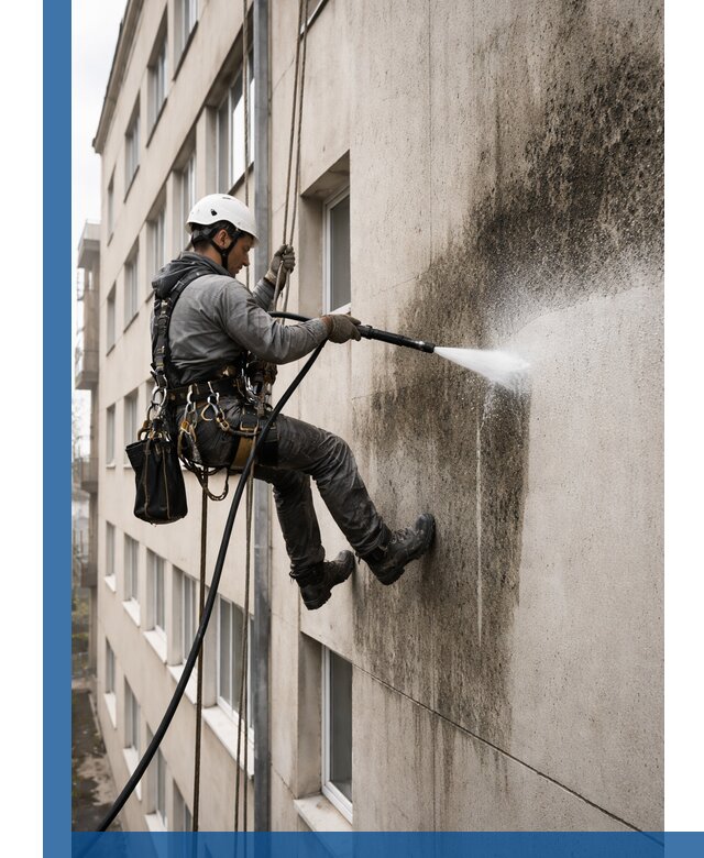 Профессиональная очистка фасадов от плесени в Климовске