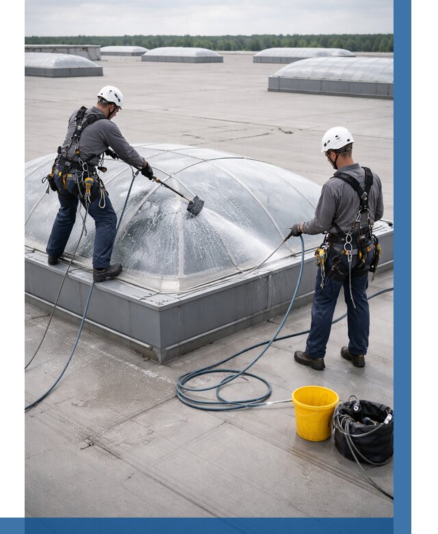 Мойка зенитных фонарей в Климовске, заказать от 4558 р. | ВЫСОТНИК-Клс