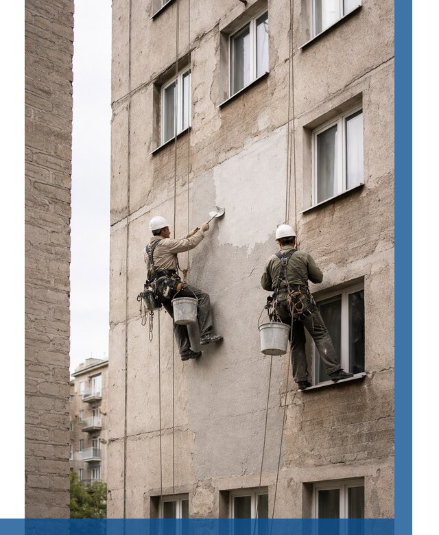 Косметический ремонт фасада в Климовске от 1114 р. | ВЫСОТНИК-Клс