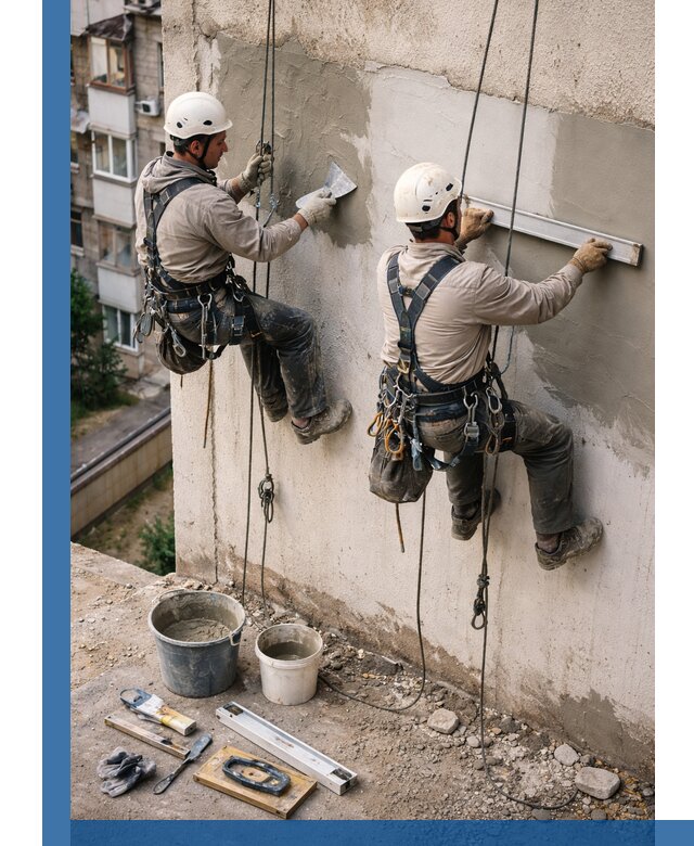 Комплексный ремонт штукатурного фасада с гарантией в Климовске