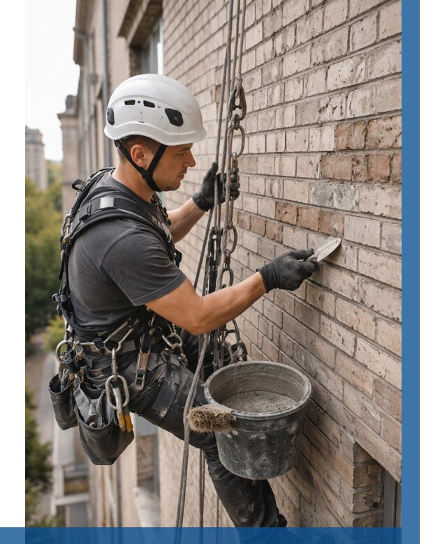 Ремонт кирпичной кладки фасада в Климовске от 1823 р. | ВЫСОТНИК-Клс