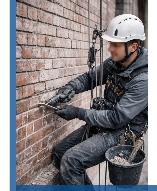 Расшивка кирпичных швов фасадов и стен, ремонт в Климовске