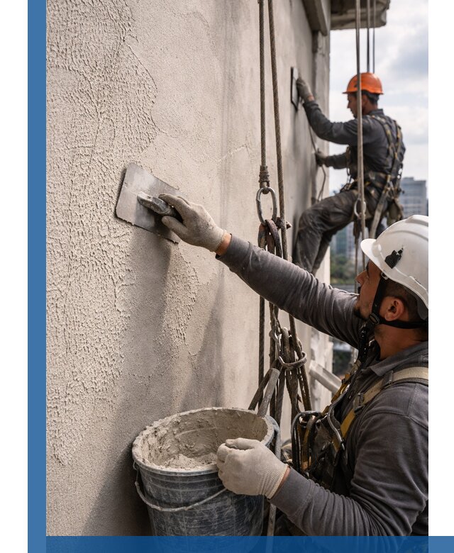 Декоративная штукатурка фасада с утеплением и защитой в Климовске