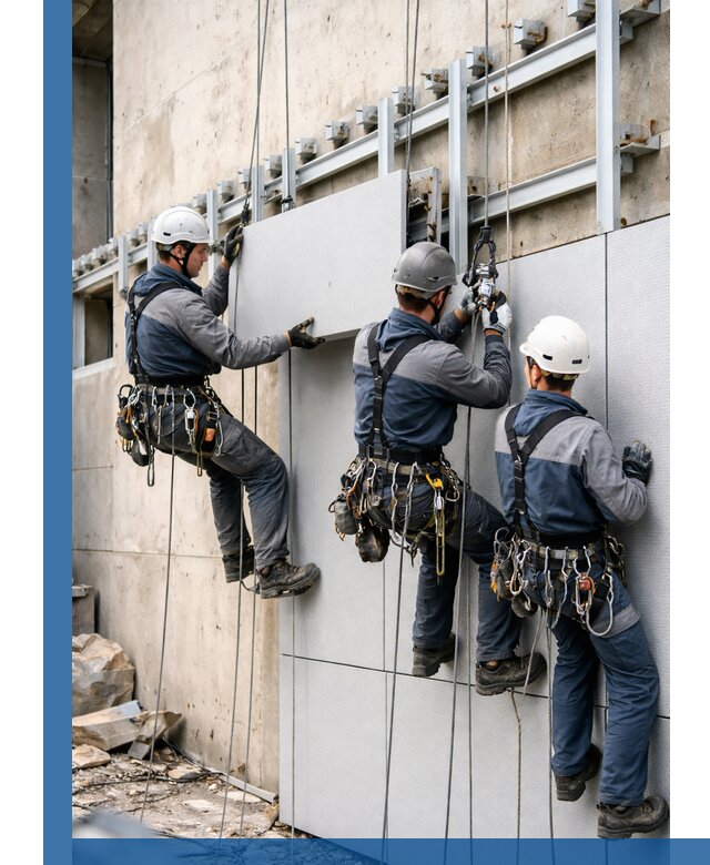 Монтаж вентилируемого фасада в Климовске под ключ с гарантией качества