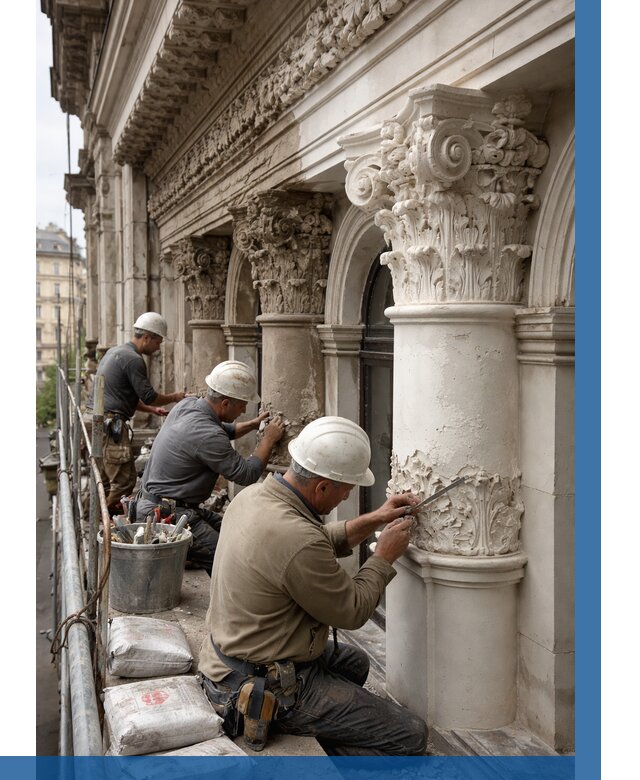 Реставрация фасадной лепнины в Климовске от 2532 р. | ВЫСОТНИК-Клс