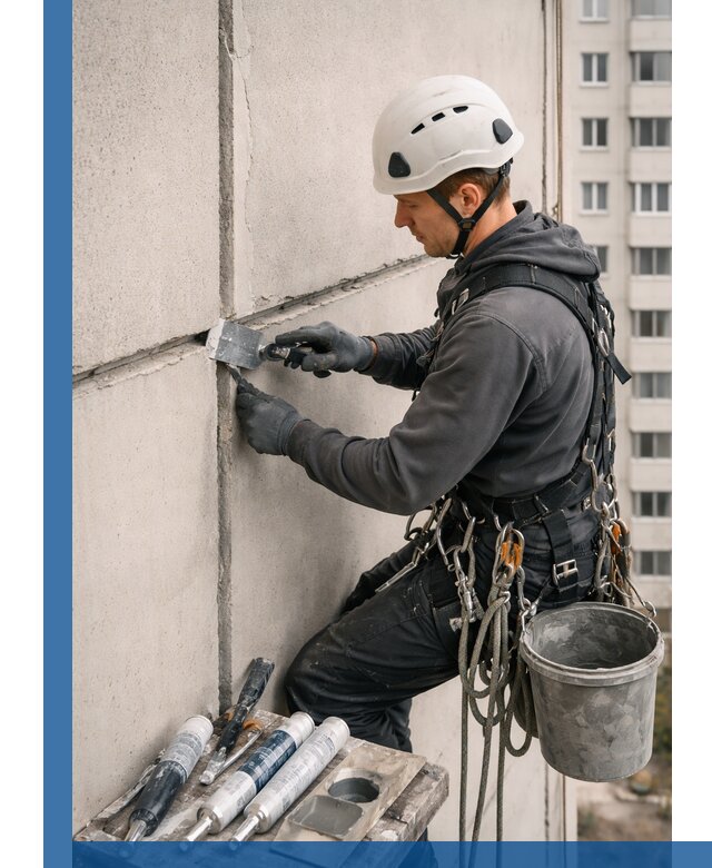 Ремонт межпанельных швов в Климовске герметизация и восстановление