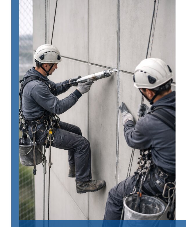 Первичная герметизация швов фасадов и кровель в Климовске