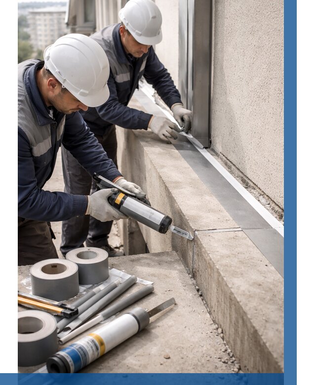 Герметизация примыкания балкона в Климовске от 4558 р. | ВЫСОТНИК-Клс