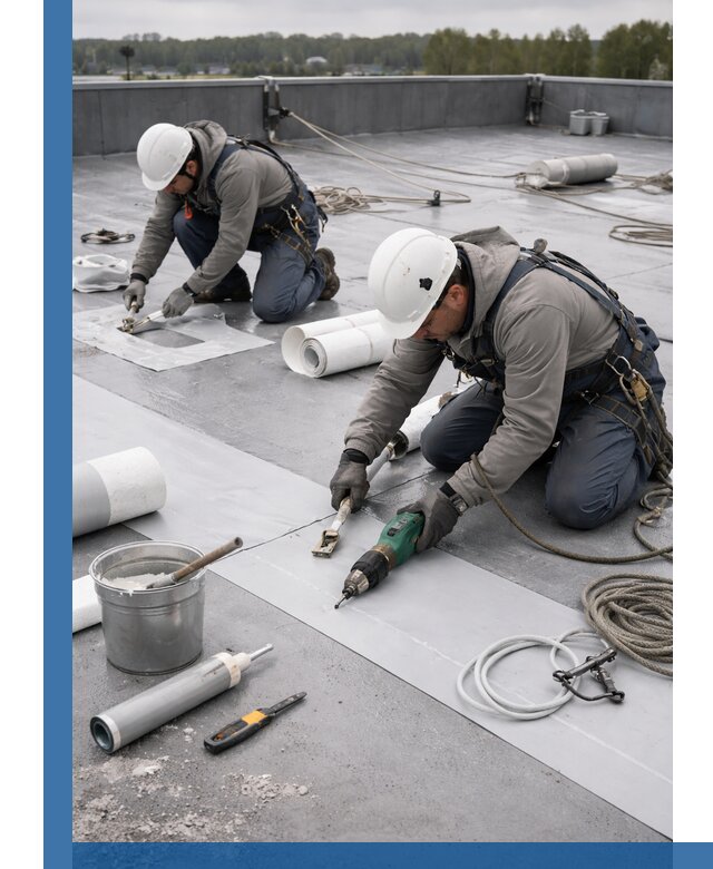 Ремонт мембранной кровли в Климовске качественно и с гарантией