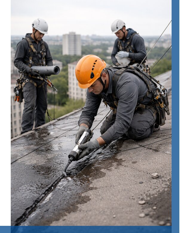 Устранение протечек кровли в Климовске от 12154 р. | ВЫСОТНИК-Клс