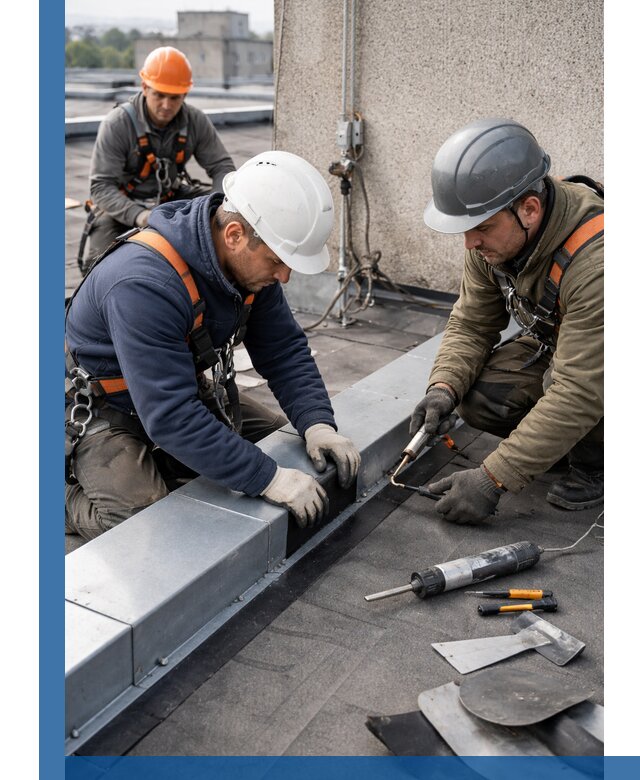 Ремонт кровельных примыканий в Климовске профессионально