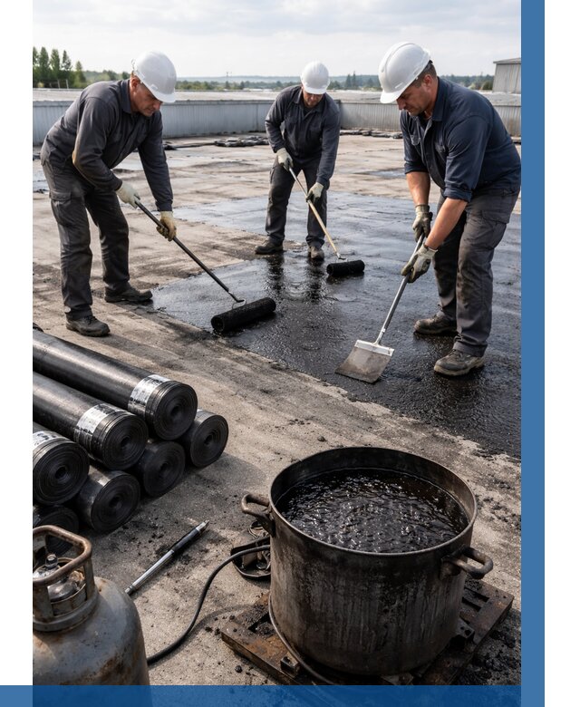 Гидроизоляция кровли мастикой в Климовске от 608 р. | ВЫСОТНИК-Клс