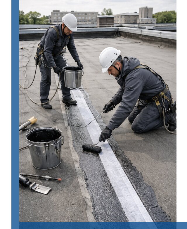 Гидроизоляция кровли мастикой в Климовске надежная защита