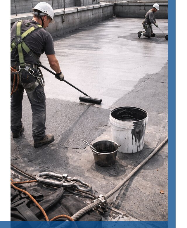 Гидроизоляция кровли жидкой резиной в Климовске от 506 р. | ВЫСОТНИК-Клс