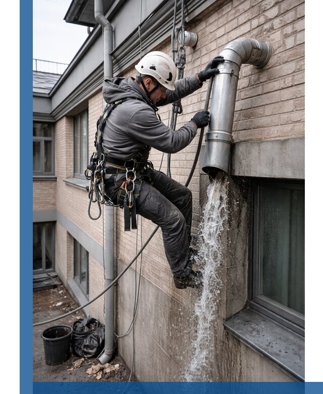 Профессиональная прочистка водосточных труб в Климовске с гарантией