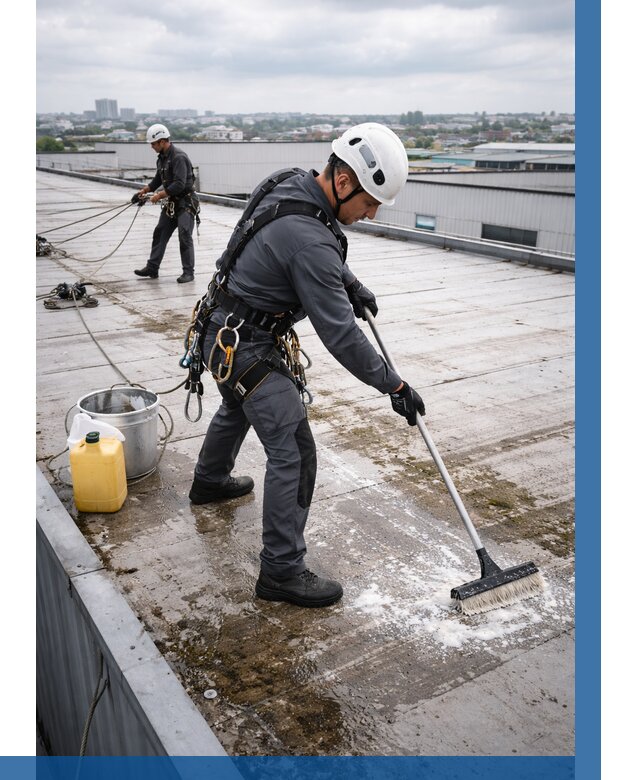 Очистка крыши по графику в Климовске от 7596 р. | ВЫСОТНИК-Клс