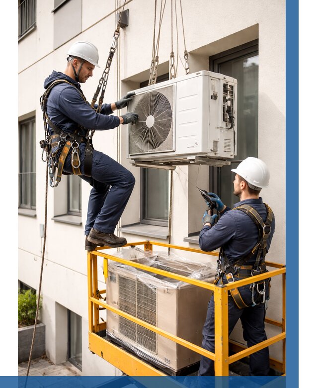 Демонтаж внешнего блока кондиционера в Климовске от 3545 р. | ВЫСОТНИК-Клс