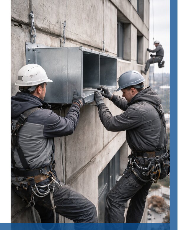 Монтаж вентиляционных коробов в Климовске от 3038 р. | ВЫСОТНИК-Клс