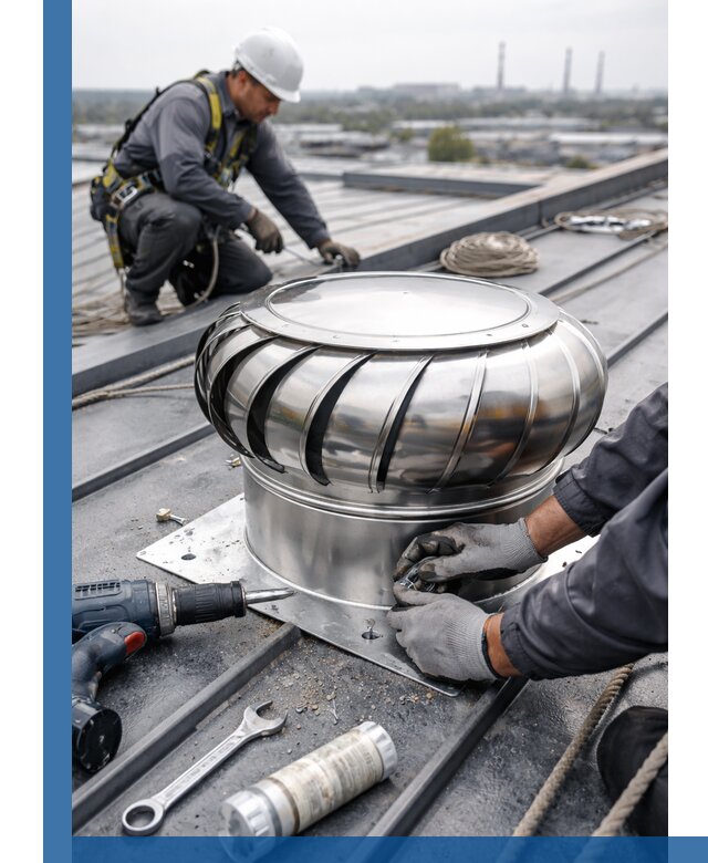 Установка дефлекторов на кровле в Климовске профессионально