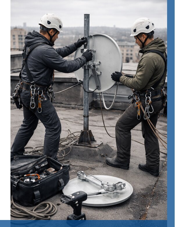 Демонтаж антенн на крыше в Климовске от 4558 р. | ВЫСОТНИК-Клс