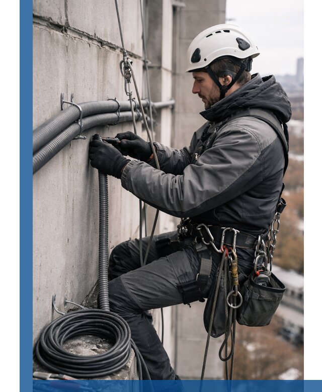 Профессиональный монтаж гофры для кабеля в Климовске с гарантией