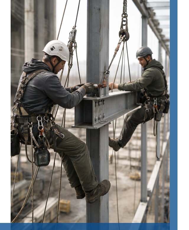 Монтаж металлоконструкций на высоте в Климовске от 3545 р. | ВЫСОТНИК-Клс