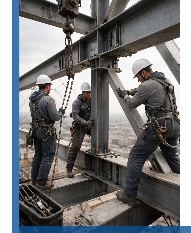 Профессиональный монтаж металлоконструкций на высоте в Климовске