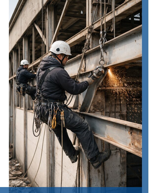 Демонтаж металлоконструкций на высоте в Климовске от 6583р. |ВЫСОТНИК-Клс