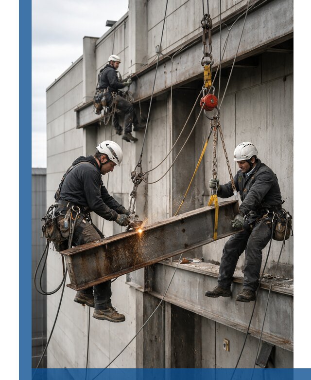 Демонтаж металлоконструкций на высоте в Климовске под ключ