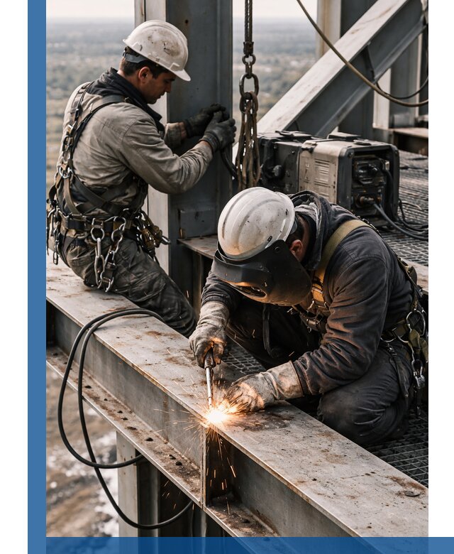 Высотные сварочные работы в Климовске для промышленных объектов