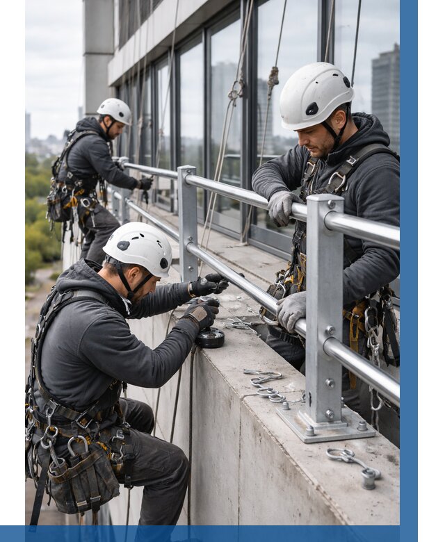 Монтаж ограждений на высоте в Климовске, от 1215 р. | ВЫСОТНИК-Клс