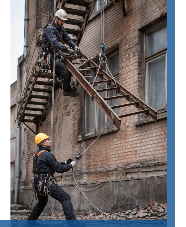 Демонтаж пожарной лестницы в Климовске от 12154 р. | ВЫСОТНИК-Клс