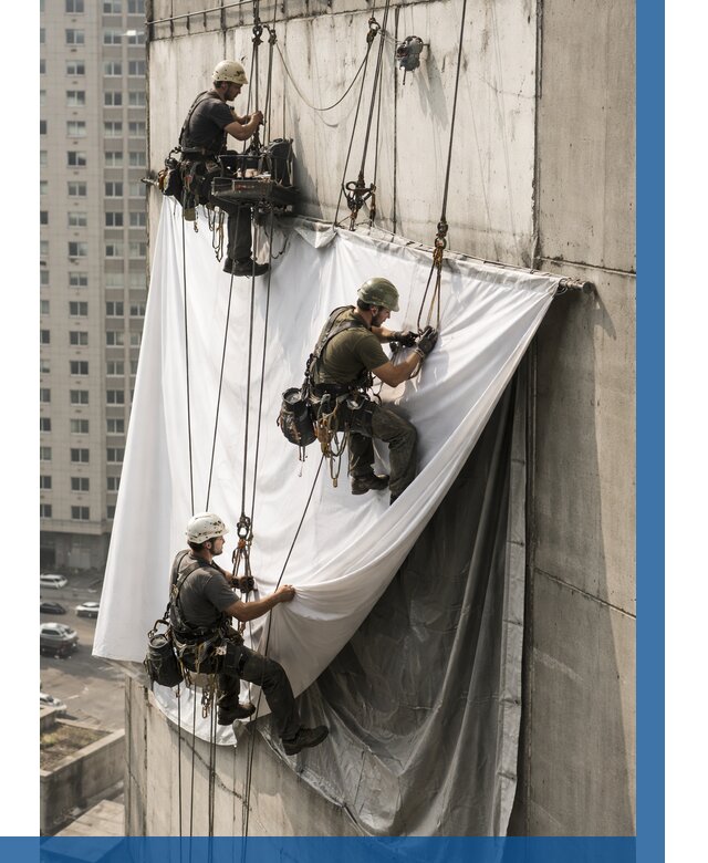 Замена баннерного полотна в Климовске от 6583 р. | ВЫСОТНИК-Клс—заказать