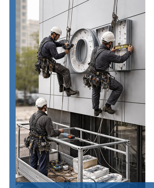 Профессиональный монтаж световых букв в Климовске под ключ
