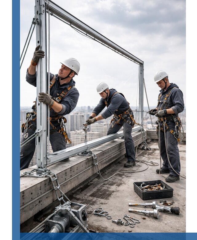 Монтаж крышных рекламных конструкций под ключ в Климовске