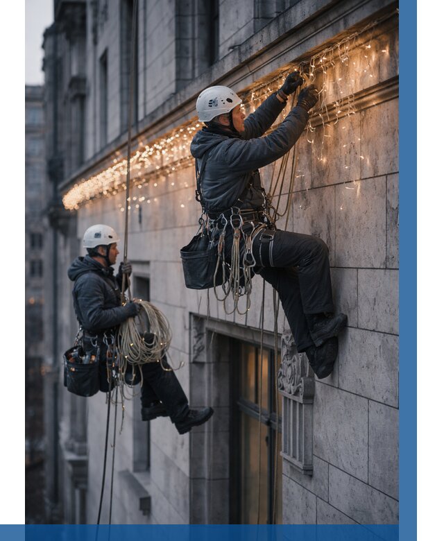 Монтаж новогодней иллюминации в Климовске от 8609 р. | ВЫСОТНИК-Клс