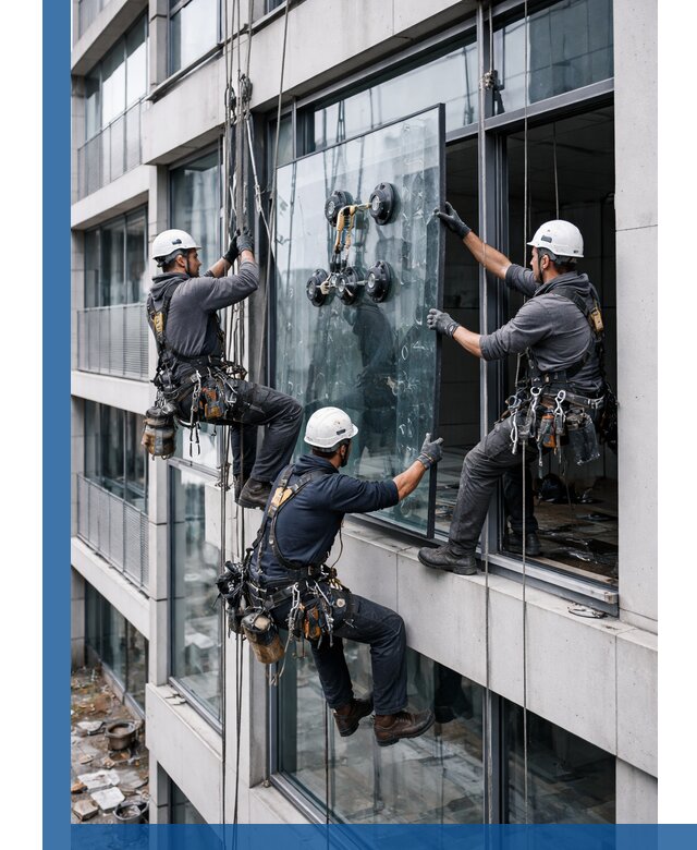 Фасадное остекление и монтаж витражей зданий в Климовске под ключ