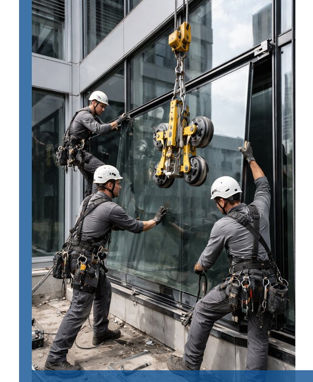 Структурное остекление фасадов в Климовске монтаж и обслуживание