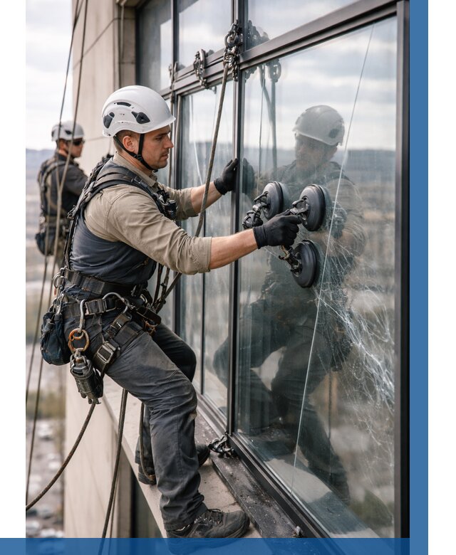 Замена стекла в витраже в Климовске под ключ от 8609 р. | ВЫСОТНИК-Клс