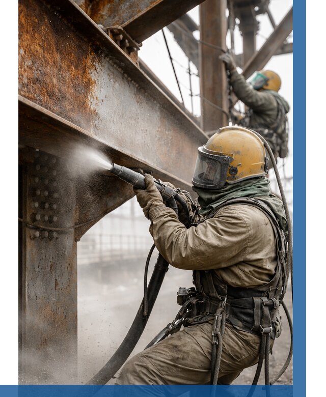 Пескоструйная очистка металлоконструкций в Климовске по 608 р.  ВЫСОТНИК-Клс