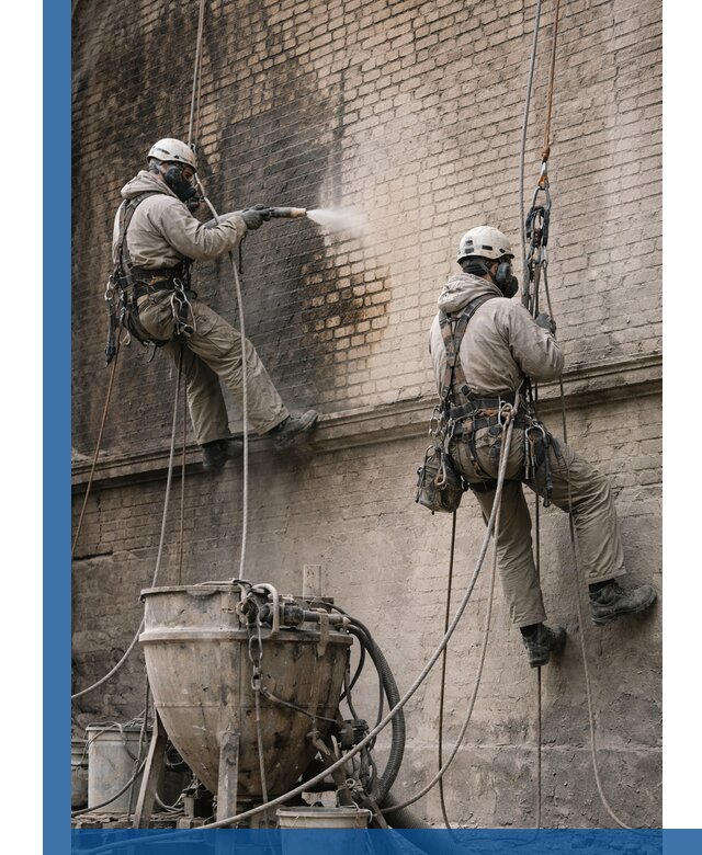 Пескоструйная очистка фасадов в Климовске профессионально