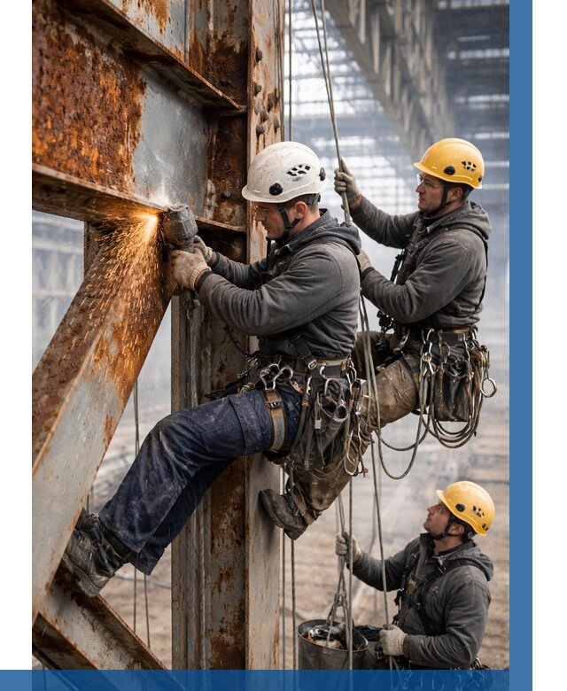 Зачистка металла от ржавчины в Климовске от 354 р. | ВЫСОТНИК-Клс