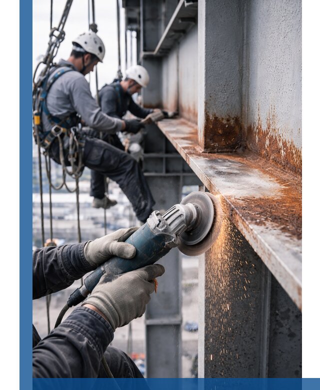 Зачистка металла от ржавчины и подготовка поверхностей в Климовске