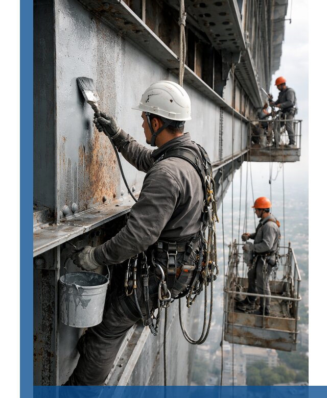 Покраска металлоконструкций на высоте в Климовске профессионально