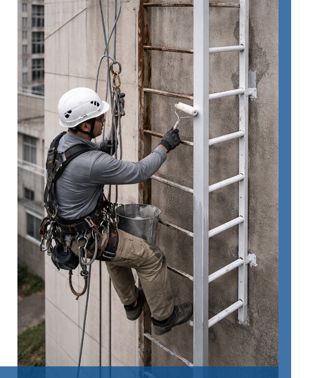 Покраска пожарных лестниц в Климовске от 4558 р. | ВЫСОТНИК-Клс