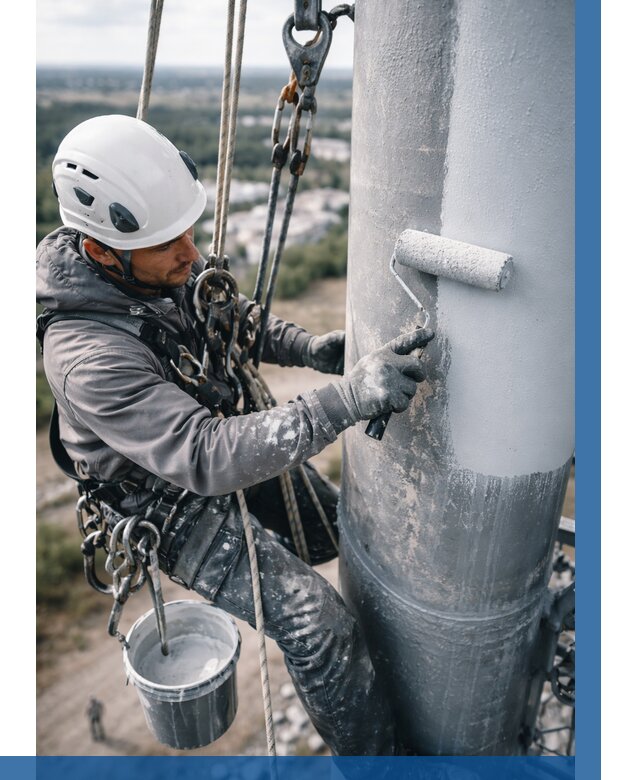 Покраска мачт связи под ключ в Климовске от 861 р. | ВЫСОТНИК-Клс