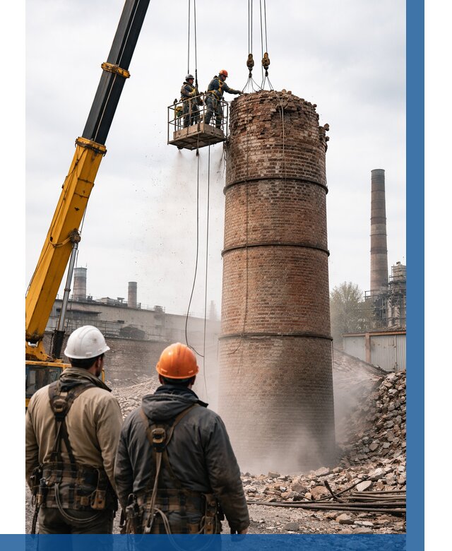 Демонтаж дымовой трубы в Климовске от 91152 р. | ВЫСОТНИК-Клс, смета