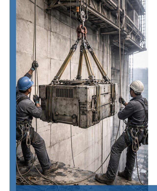 Такелажные работы на высоте, подъем и монтаж грузов в Климовске